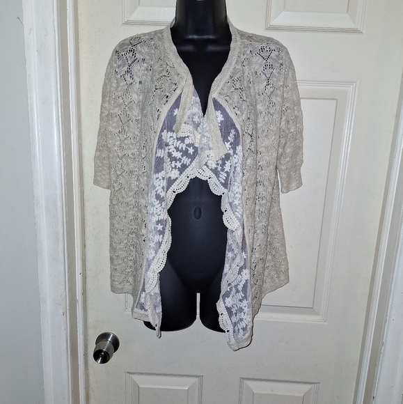 Ruby red knitted cardigan size PL - Picture 1 of 5